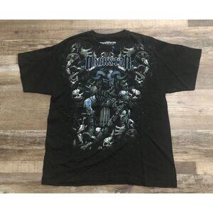 Y2K Darkstar Mens Large Black Short Sleeve Skateboard Tee T Shirt